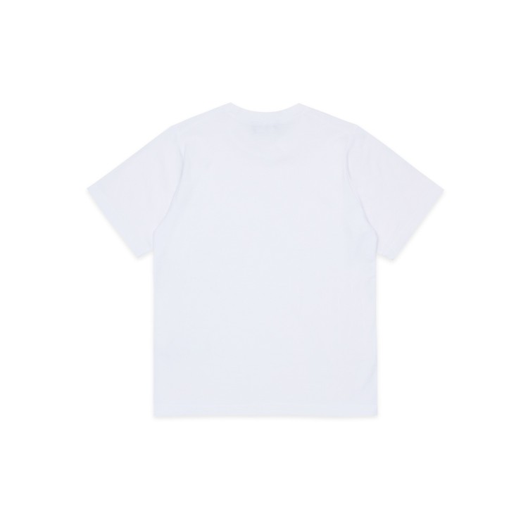DSQUARED T-shirt bianca con ricamo logo bambino