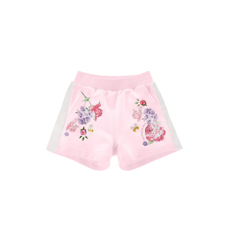 MONNALISA Shorts rosa con fiori bambina