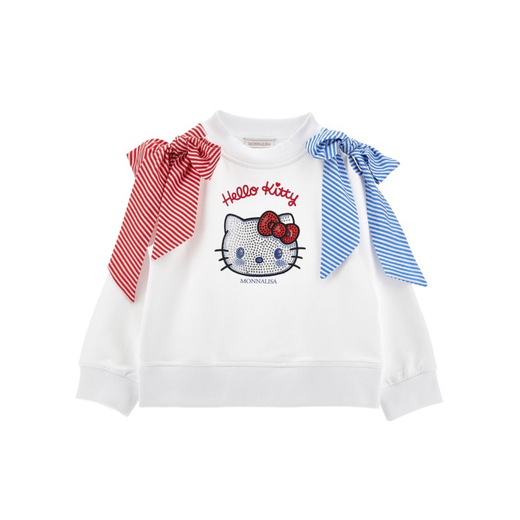MONNALISA Felpa bianca Hello Kitty bambina