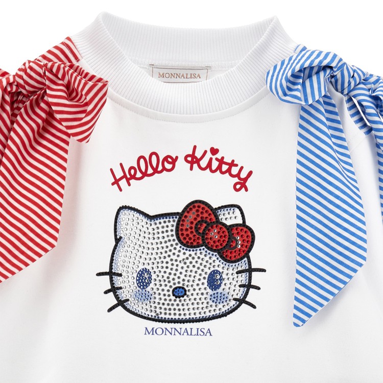 MONNALISA Felpa bianca Hello Kitty bambina