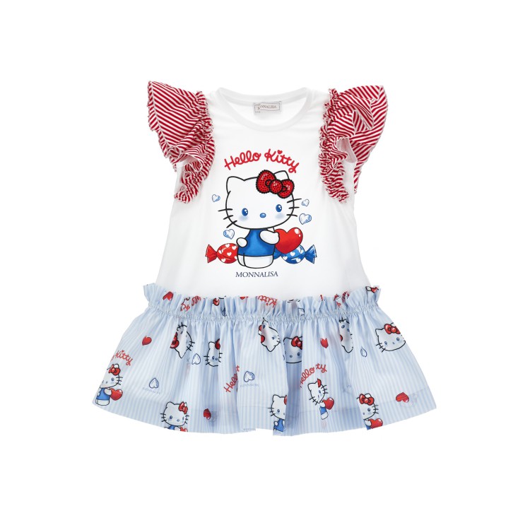 MONNALISA Abito bianco Hello Kitty bambina