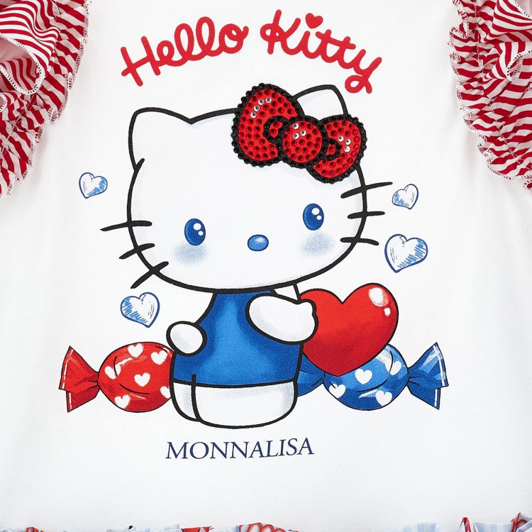MONNALISA Abito bianco Hello Kitty bambina