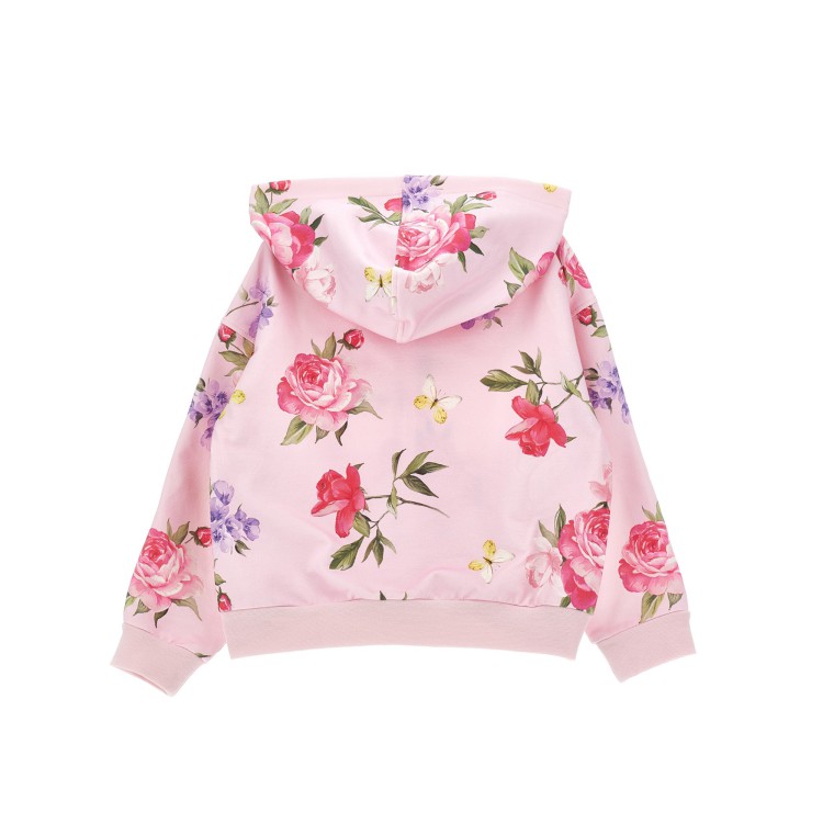 MONNALISA Felpa rosa floreale bambina