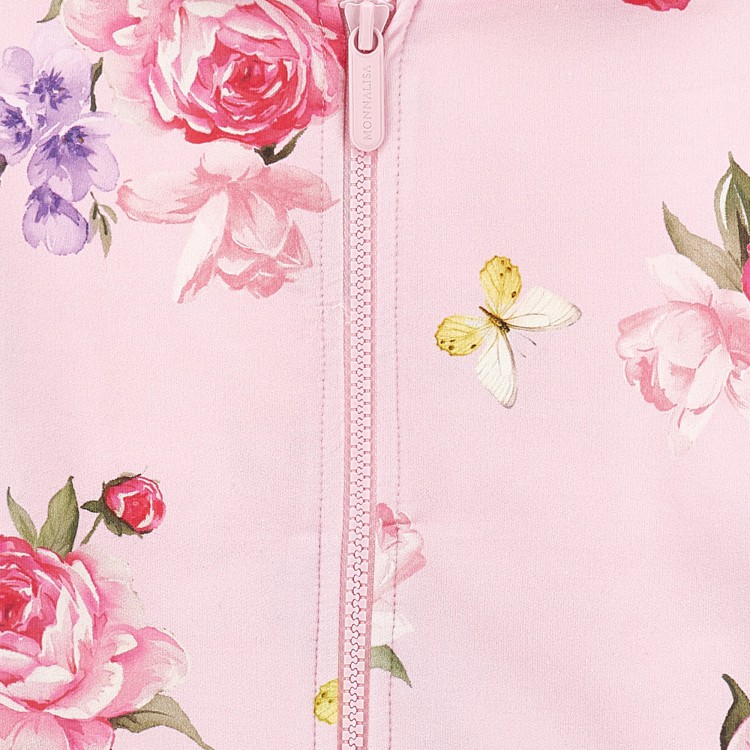 MONNALISA Felpa rosa floreale bambina