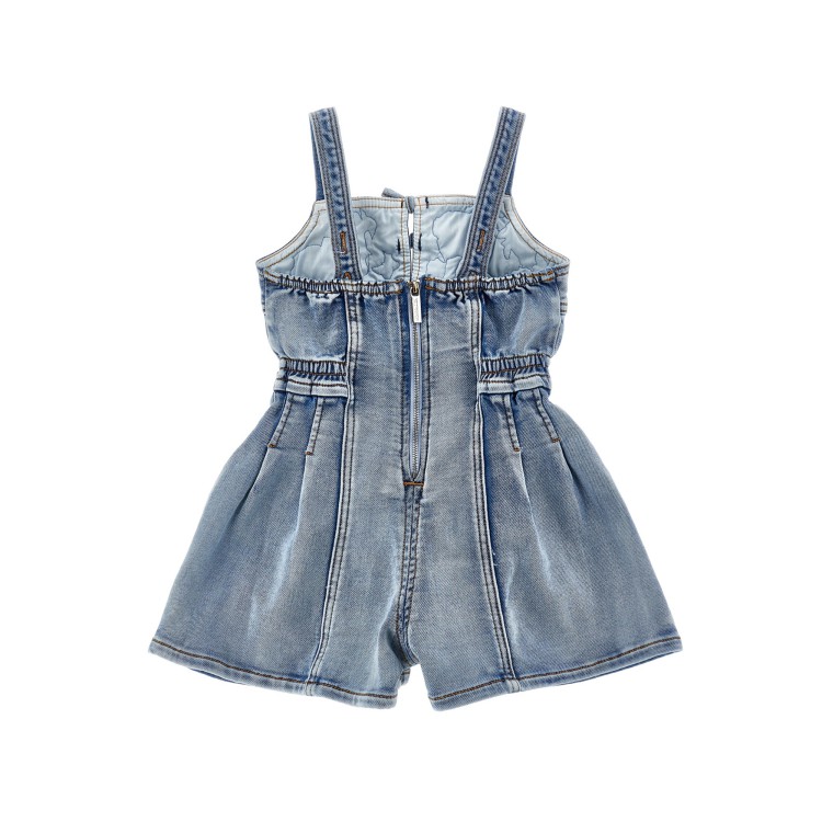 MONNALISA Salopette in denim con fiori bambina