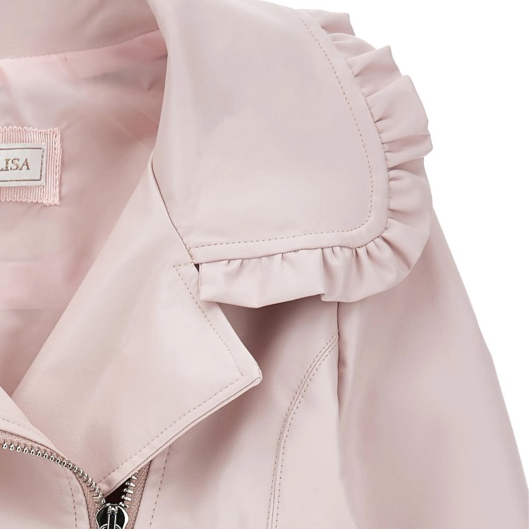 MONNALISA Chiodo spalmato rosa bambina