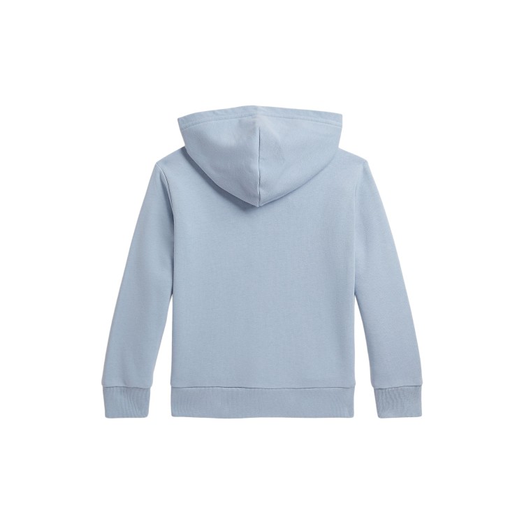 RALPH LAUREN Felpa celeste full-zip bambini
