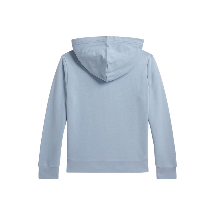 RALPH LAUREN Felpa celeste Pony full-zip bambini