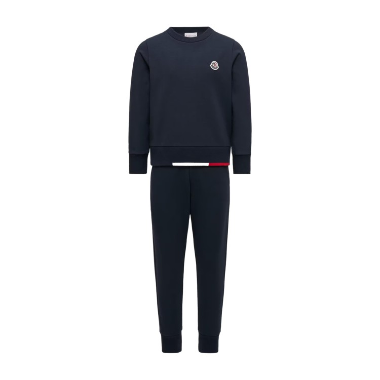 MONCLER Tuta blu navy girocollo bambini