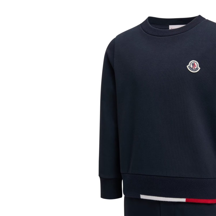 MONCLER Tuta blu navy girocollo bambini