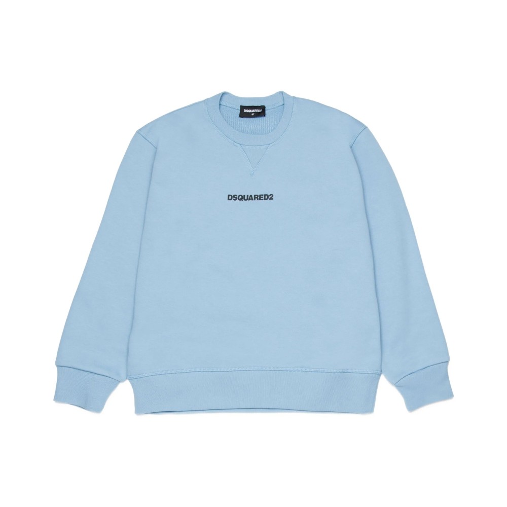 DSQUARED Felpa celeste con...