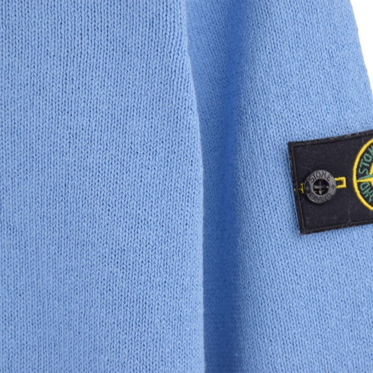 STONE ISLAND Maglia azzurra girocollo bambini