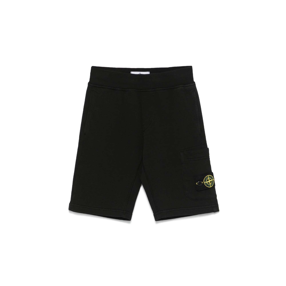 STONE ISLAND Shorts neri in...