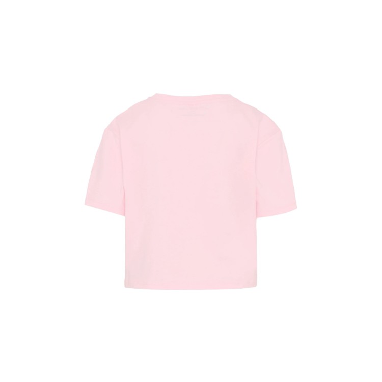 STELLA McCARTNEY T-shirt rosa con logo e fiori bambina