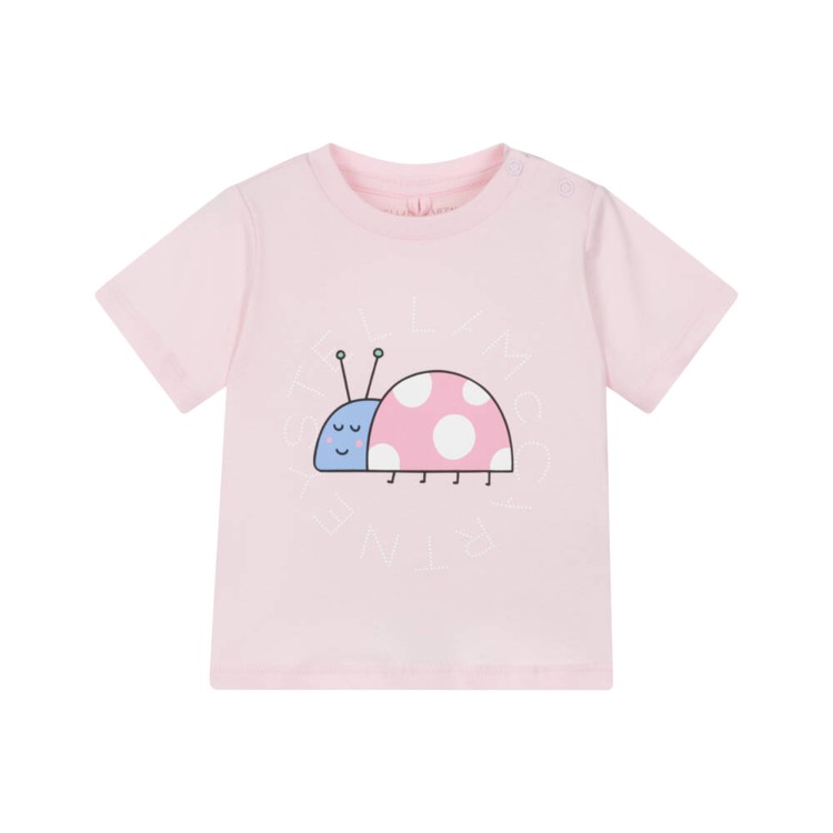 STELLA McCARTNEY T-shirt rosa coccinella neonata