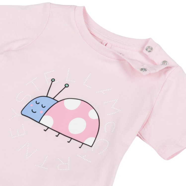 STELLA McCARTNEY T-shirt rosa coccinella neonata