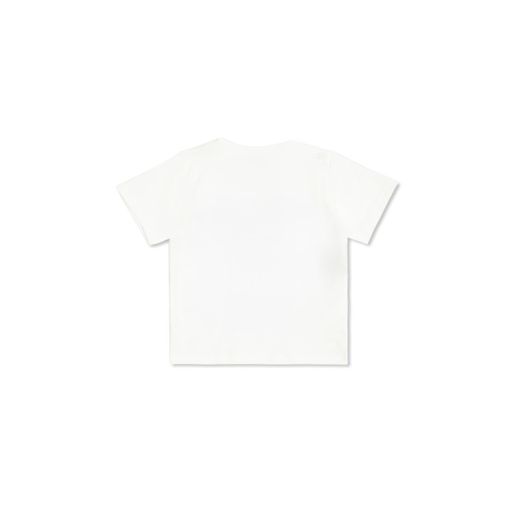 STELLA McCARTNEY T-shirt bianca con stampa multicolor neonata