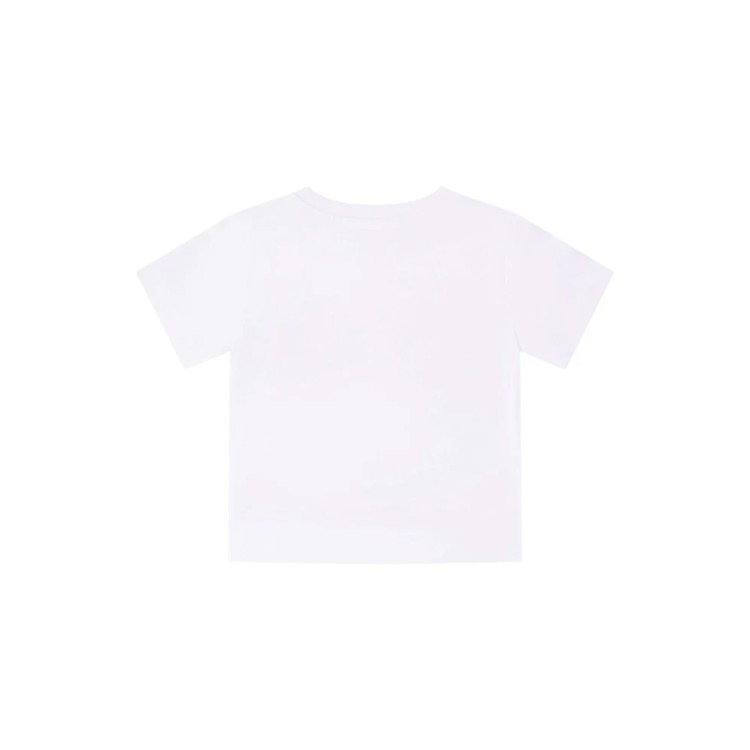 STELLA McCARTNEY T-shirt bianca con stampa balene neonato