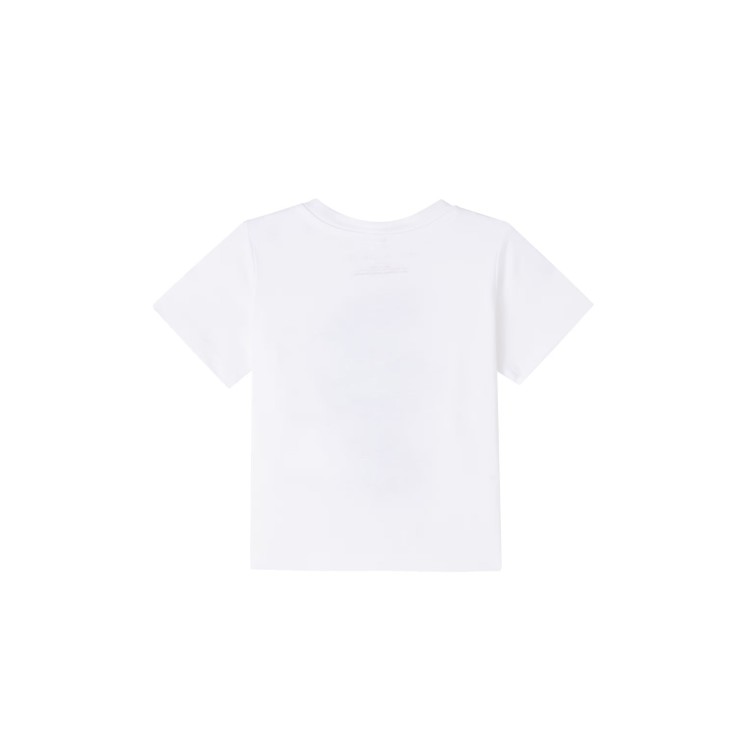 STELLA McCARTNEY T-shirt bianca con stampa balene neonato