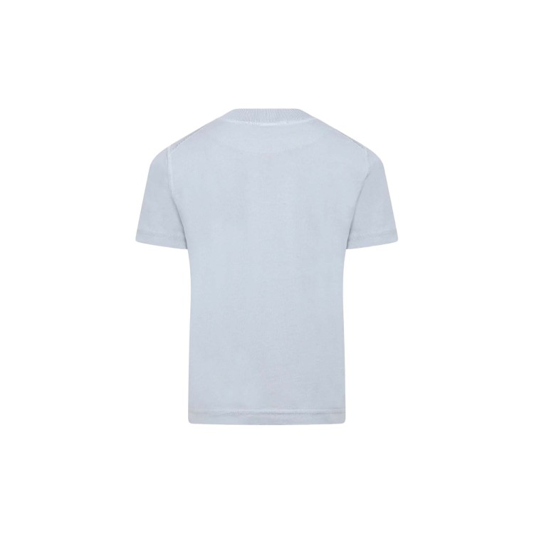 STONE ISLAND T-shirt celeste patch logo bambini