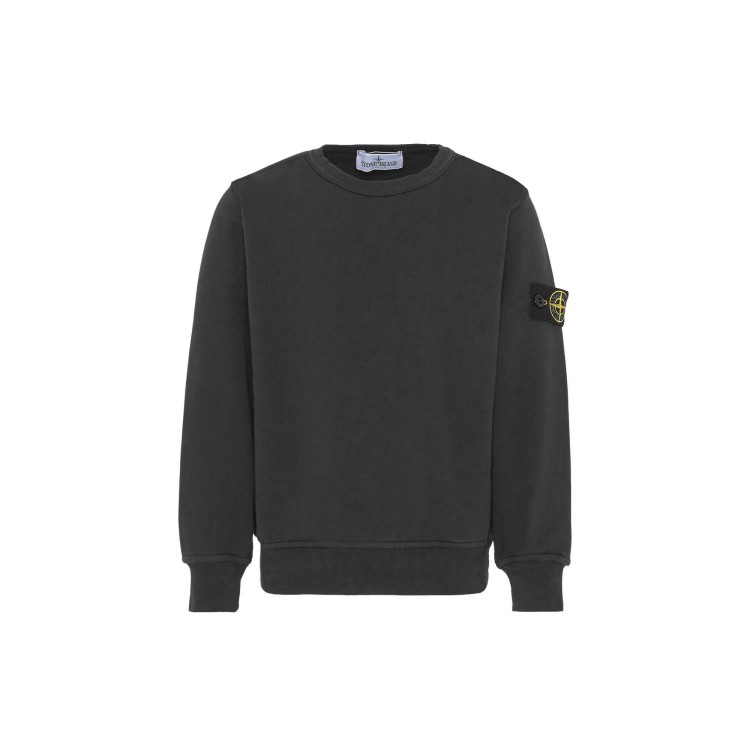 STONE ISLAND Felpa blu navy girocollo bambini