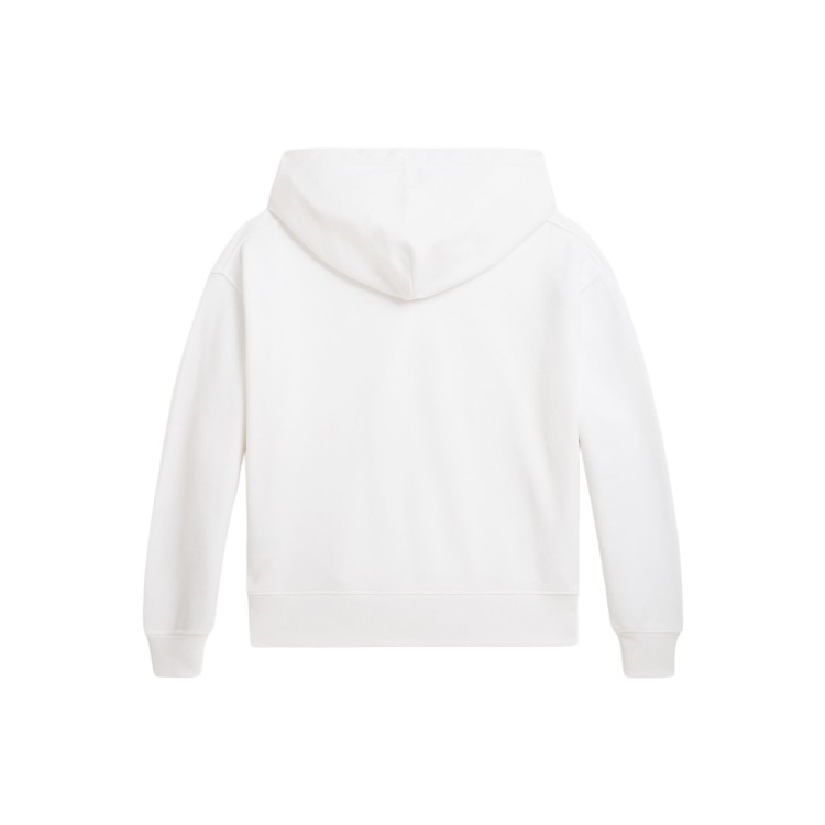 RALPH LAUREN Felpa bianca con bandiera floreale bambina
