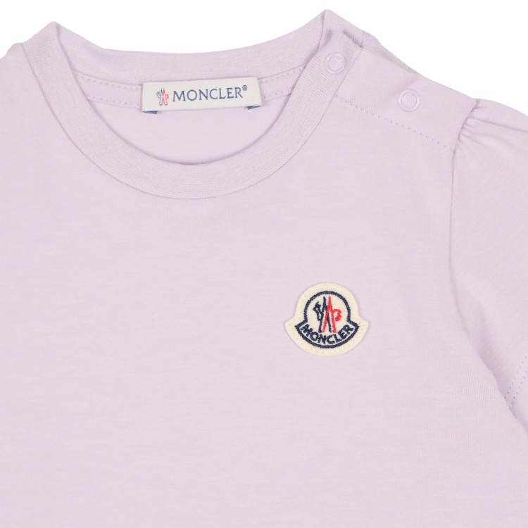 MONCLER Abito lilla con logo neonata