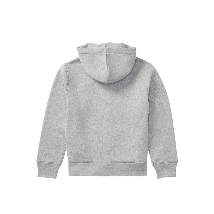 RALPH LAUREN Felpa grigia full-zip bambini