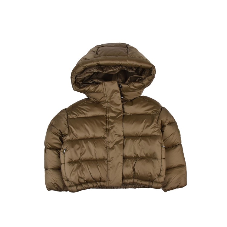 SAVE THE DUCK Giubbotto verde imbottito con cappuccio bambina