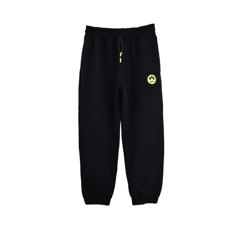 BARROW Pantaloni neri in felpa con logo bambini