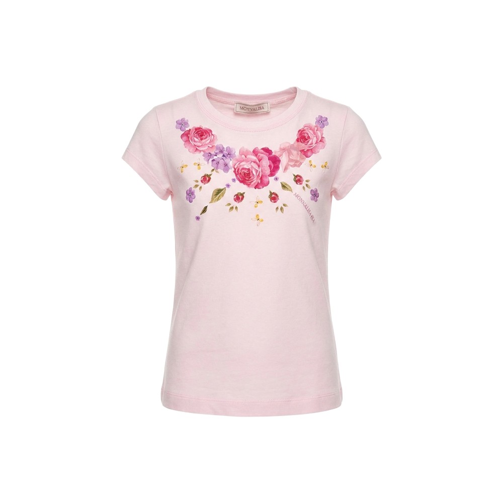 MONNALISA T-shirt rosa con...