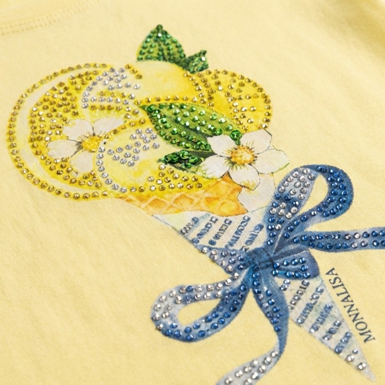 MONNALISA T-shirt gialla con limoni bambina