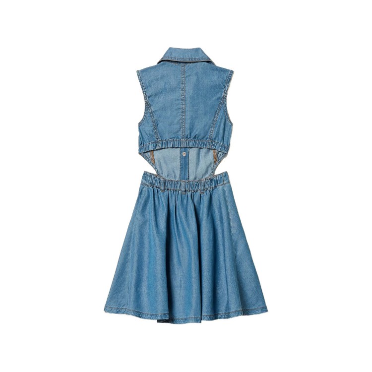 TWIN-SET Abito in chambray cut-out bambina