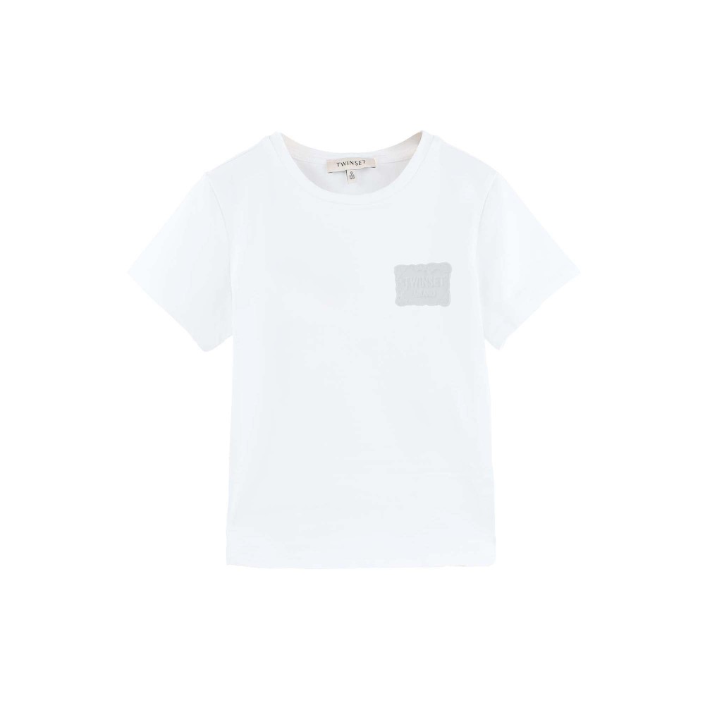 TWIN-SET T-shirt bianca con...