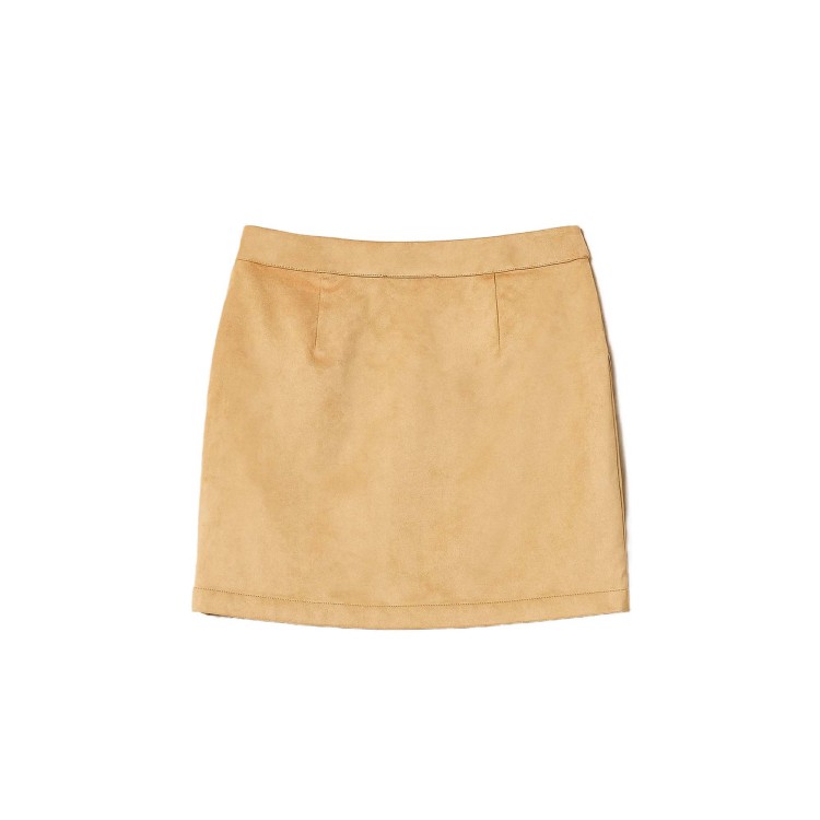 TWIN-SET Gonna beige con frange bambina