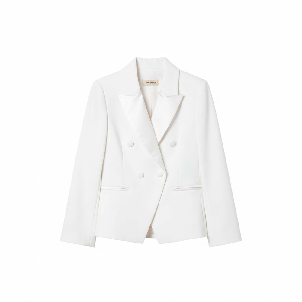 TWIN-SET Blazer bianco in...
