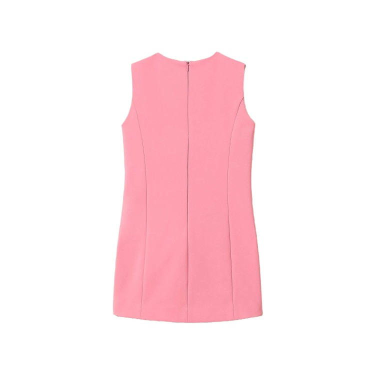 TWIN-SET Abito rosa in crêpe con fiocco bambina