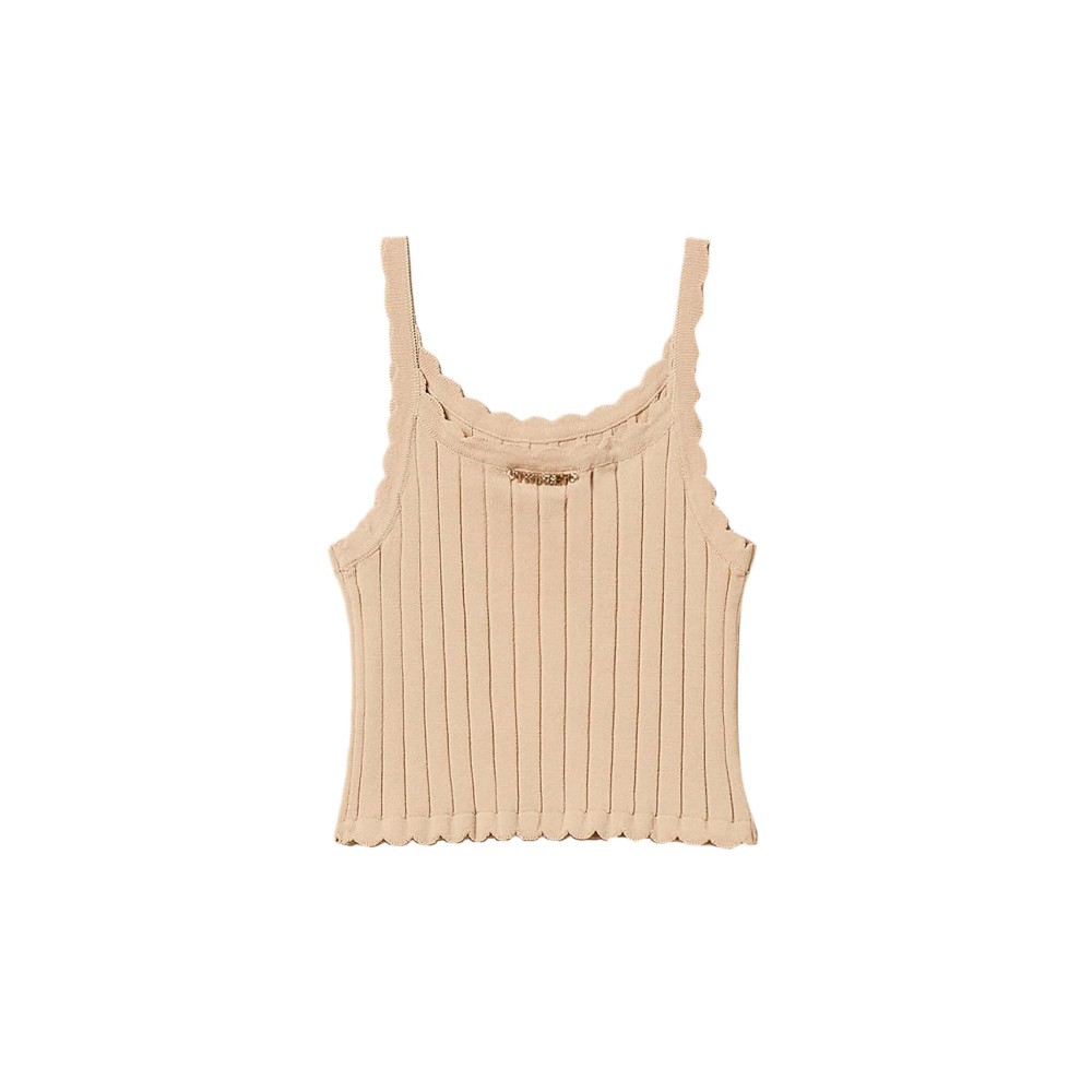 TWIN-SET Top beige a...