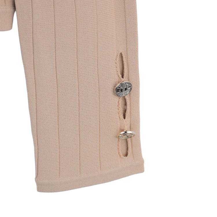 TWIN-SET Maglia beige a coste bambina