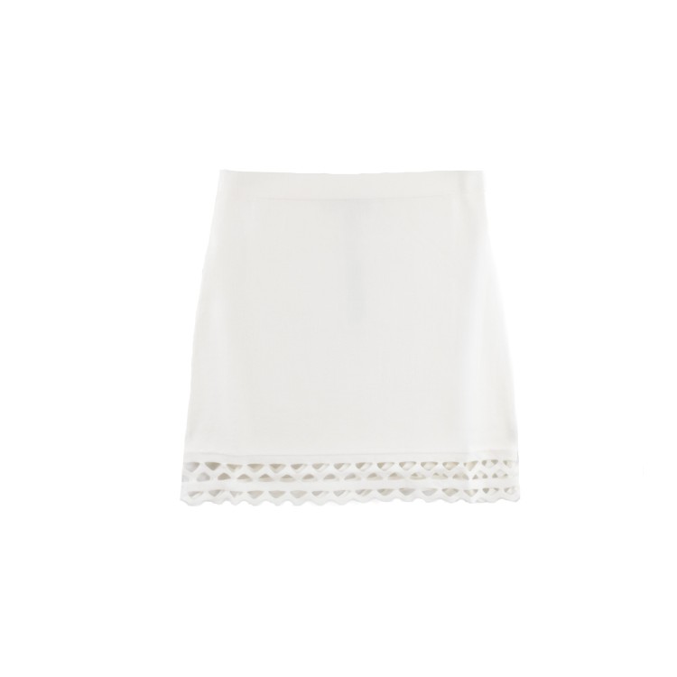 TWIN-SET Completo bianco maglia e gonna bambina