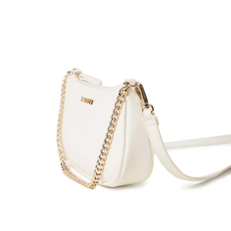 TWIN-SET Borsa bianca a spalla con catena bambina