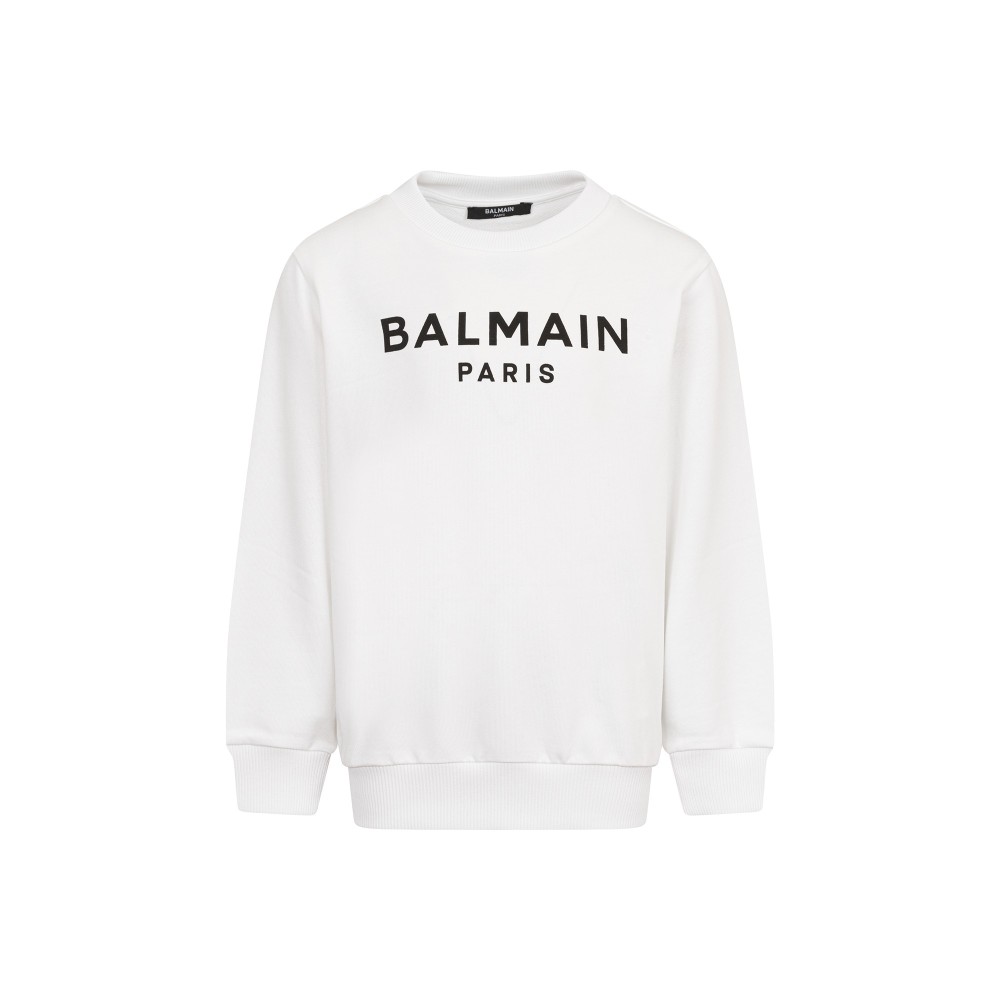 BALMAIN Felpa bianca con...