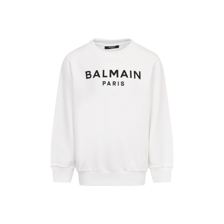 BALMAIN Felpa bianca con logo bambini