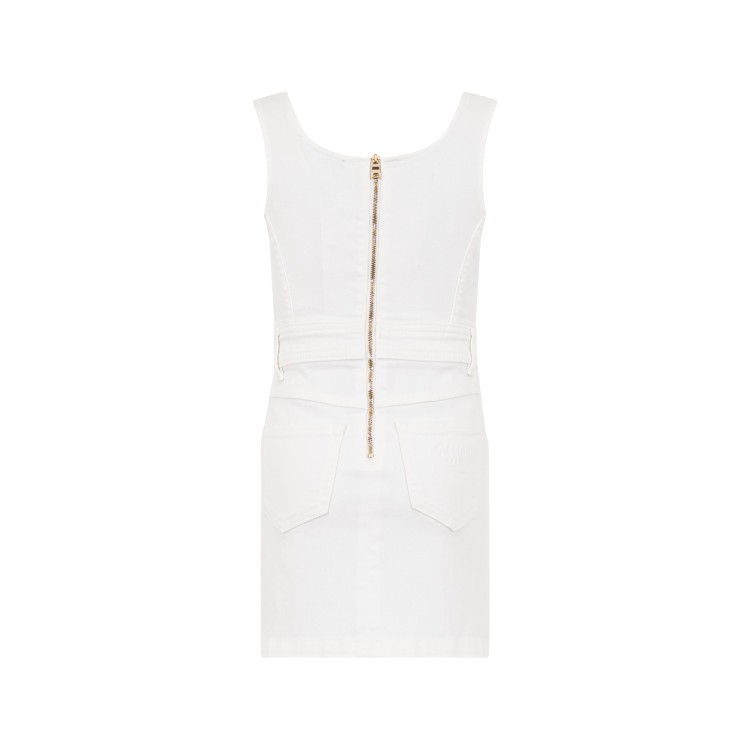 BALMAIN Abito bianco in denim bambina
