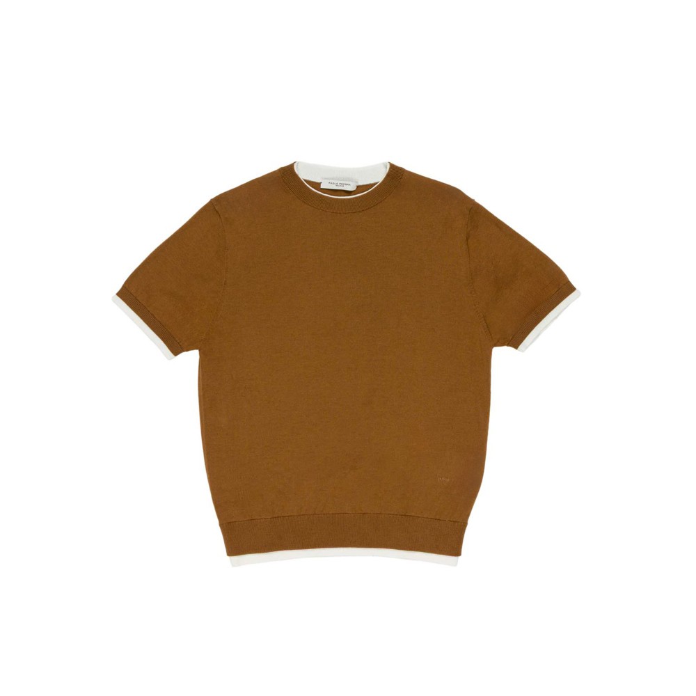 PAOLO PECORA Maglia caffè a...
