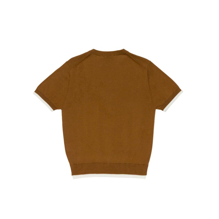 PAOLO PECORA Maglia caffè a maniche corte bambino