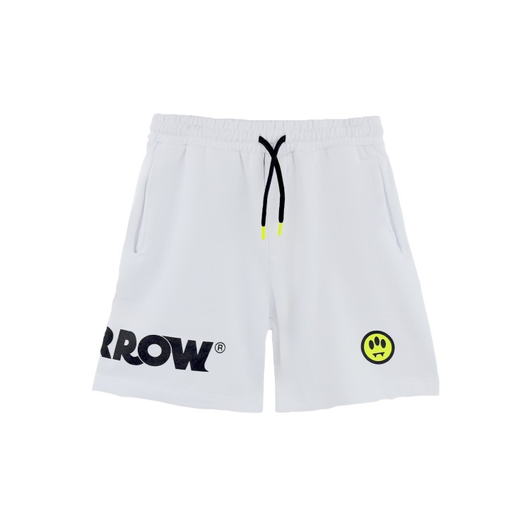 BARROW Shorts bianchi in felpa con logo bambino
