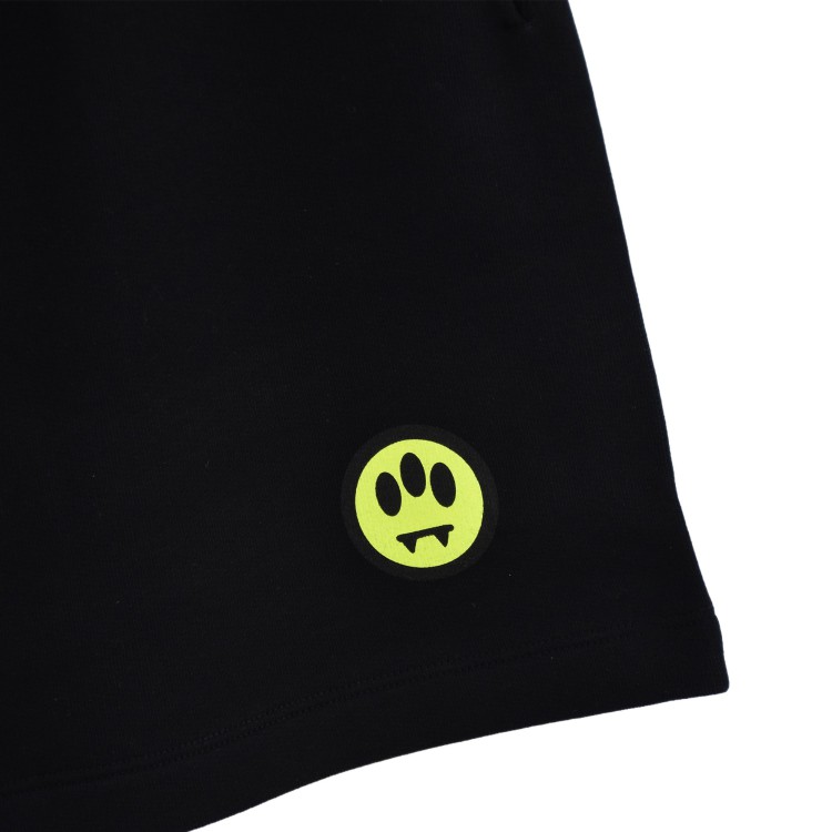 BARROW Shorts neri in felpa con logo bambino