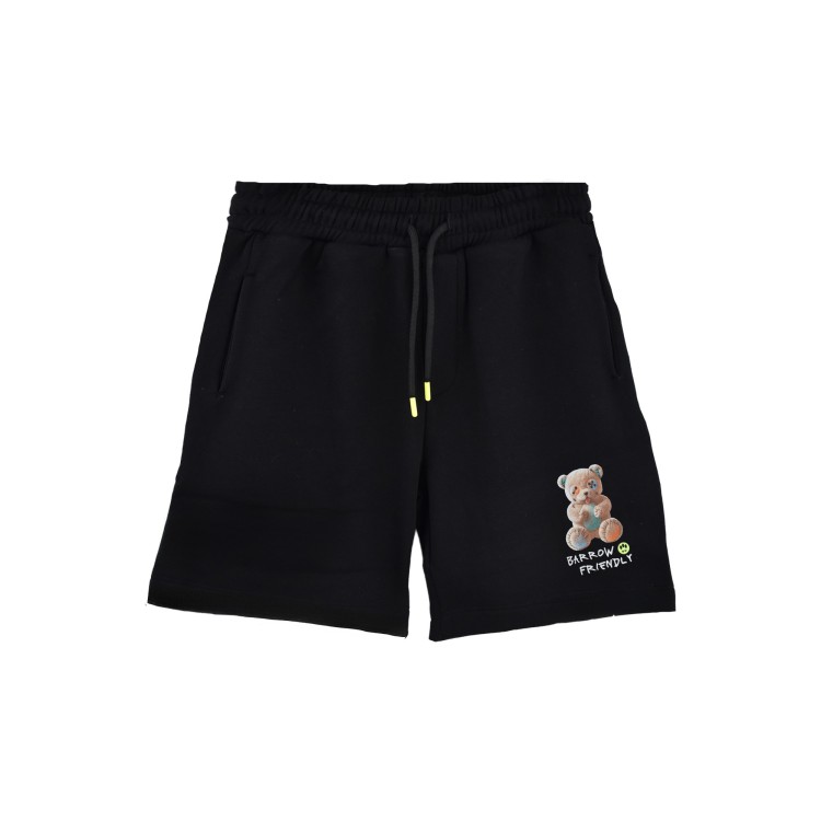 BARROW Shorts neri in felpa Barrow bear bambino