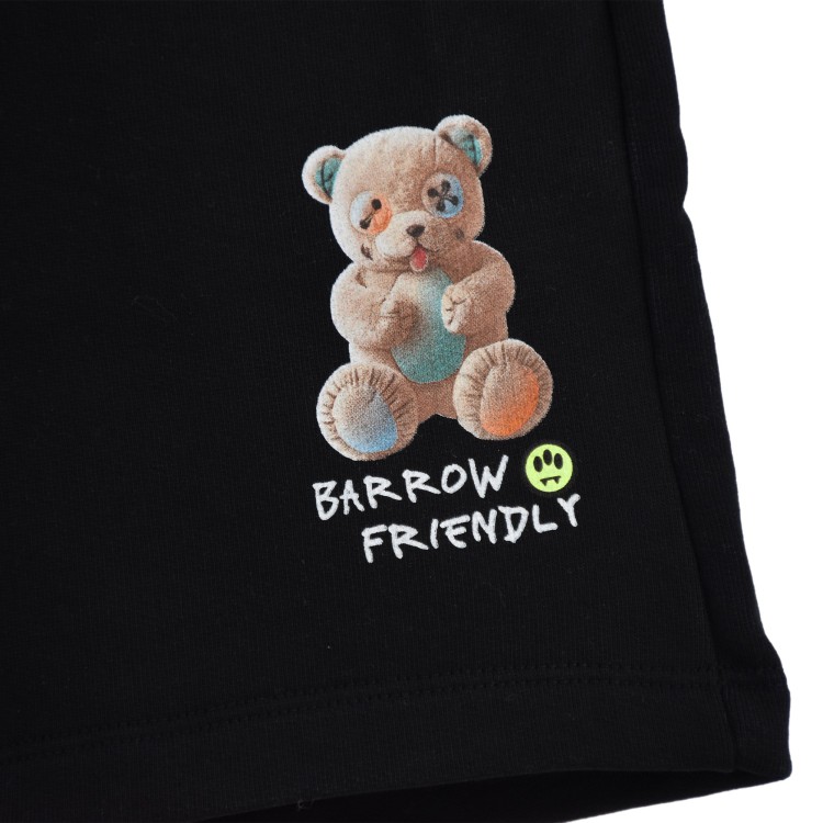 BARROW Shorts neri in felpa Barrow bear bambino